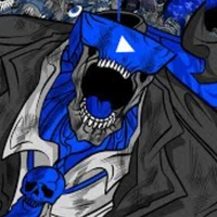 Blue hand