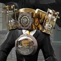 Hourglass clock man