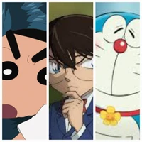 doraemon, conan, shin