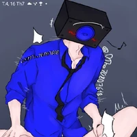 blue speakerman / top