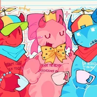 ba con báo(đỏ xanh hồng)