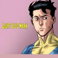 light blue mark