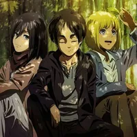 Mikasa,Eren,Armin