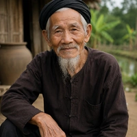cụ già trong làng