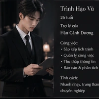 Trình Hạo Vũ- trợ lý Nam9