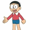 nobita:hậu đậu,vụng về,chậm chạp