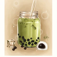trà sữa matcha(trà xanh :vv)