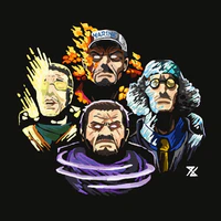 Sengoku+ Aokiji+Akainu+Kizaru+Garp