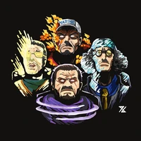 Sengoku+ Aokiji+Akainu+Kizaru+Garp