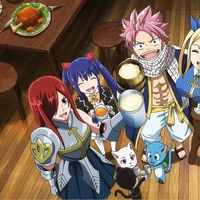 Gray, Juvia, Gajel, Levy, Wendy, Carla