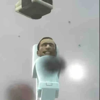 Flying giant Skibidi toilet