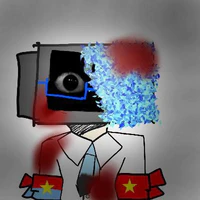 tv woman blue