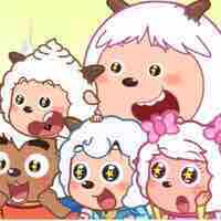 Nhóm bạn của cừu vui vẻ 