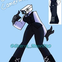 Blue camerawoman 