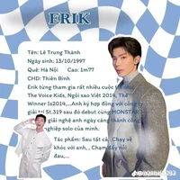 ERIK/ hong biết tên thật/