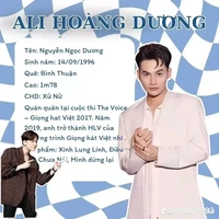 ALI HOÀNG DƯƠNG / Nguyễn ngọc hoàng /
